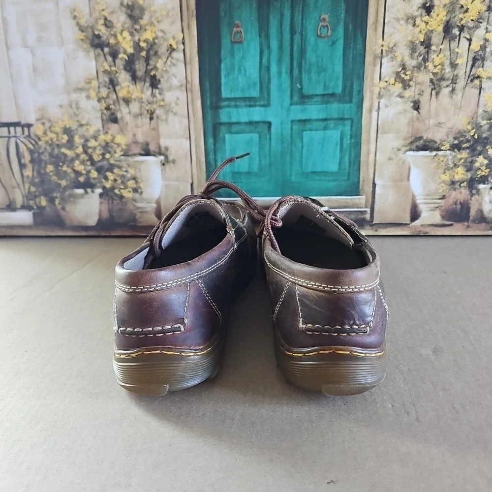 Dr Martens Brooklyn Moc Toe Leather Boat Shoe Oxfords Mens 11 Brown